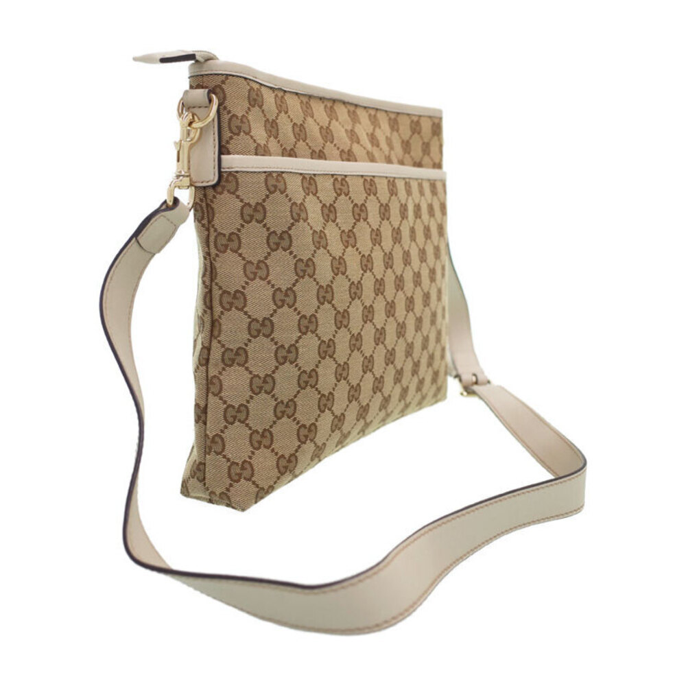 Gucci crossbody Brown ebony GG beige bag canvas